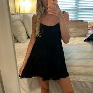 Classic Brandy Melville Black Tiered Skater Dress
